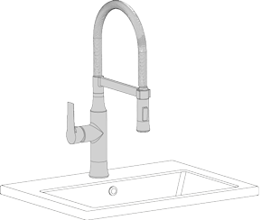 robinets de cuisine orientables