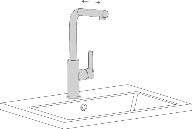 robinets de cuisine douchette extractible verticale