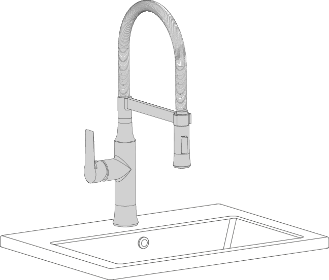 robinets de cuisine bec orientable
